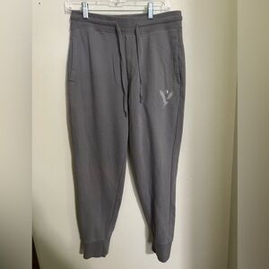AMERICAN EAGLE Super Soft Logo Fleece Jogger Sweatpants Grey Men's Size S‎ *NWT*